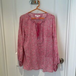 Cute peasant style blouse from Emerson Fry India collection in pink